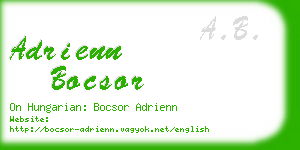 adrienn bocsor business card